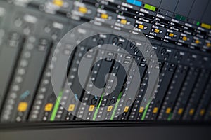 Close up view computer monitor digital audio workstationÃÂ or DAW music production app